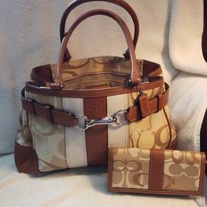 Authentic coach bag and matching wallet